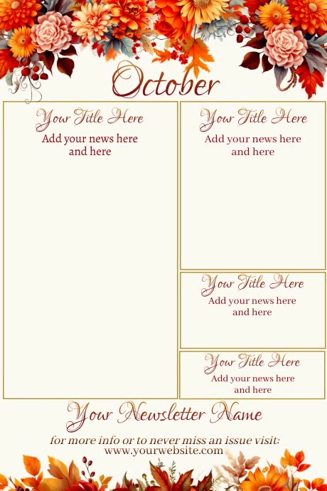 October Newsletter Template | PosterMyWall