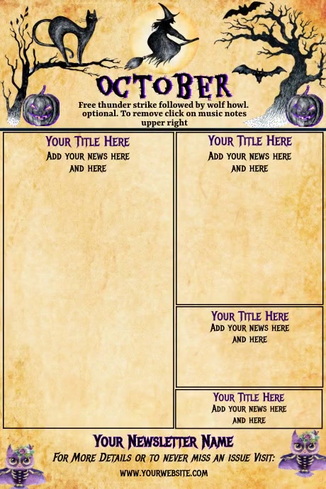 October Newsletter by Paula Template | PosterMyWall