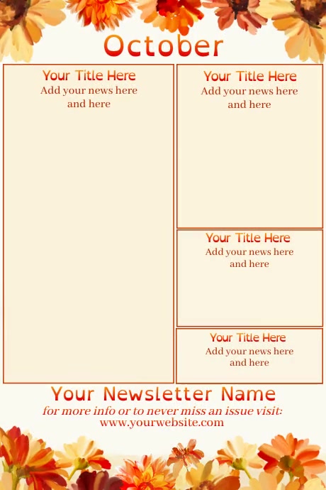 October Newsletter Template | PosterMyWall