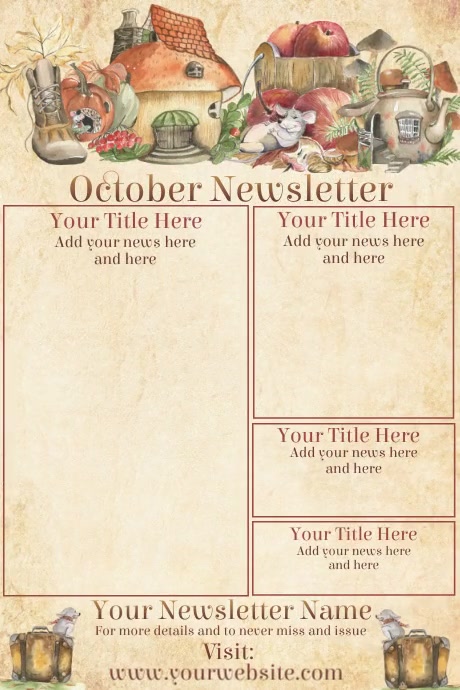 Sample October Newsletter October Video Newsletter Template | PosterMyWall