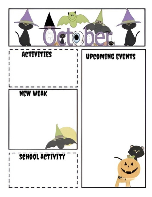 October newsletter flyer Template | PosterMyWall