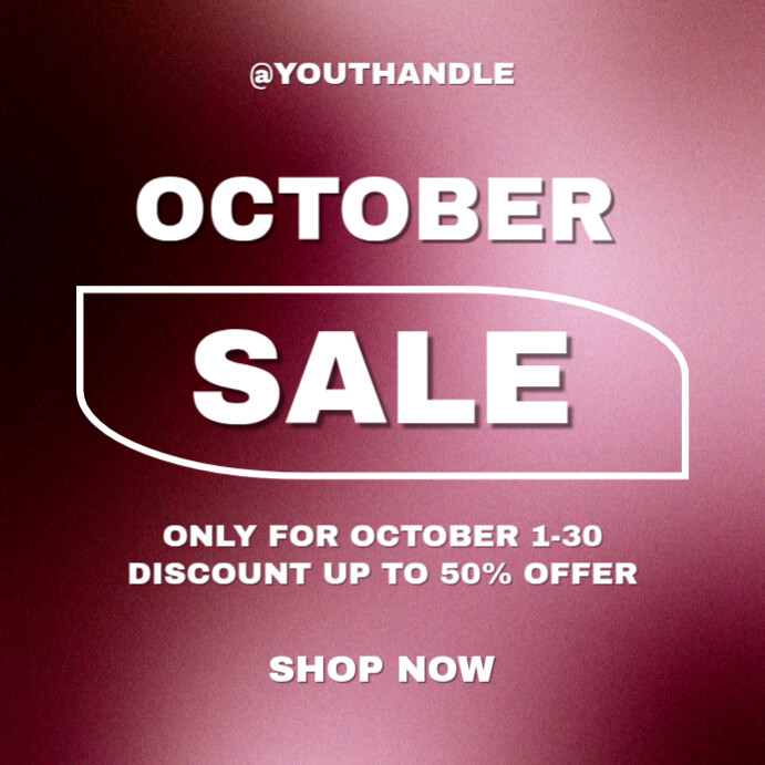 October Sale Template | PosterMyWall
