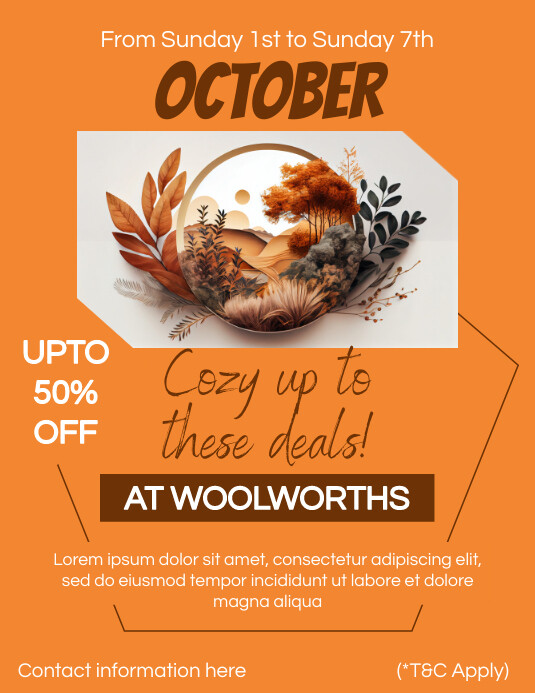 October Flyer'd Plantilla de October Sale Flyer | PosterMyWall