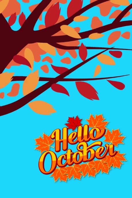 October Simple Design October Template | PosterMyWall