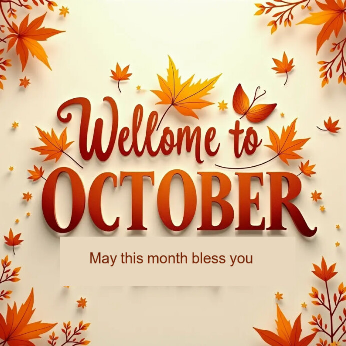 October template Instagram Post