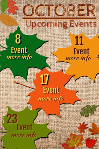 Brown October Events Plakat Template