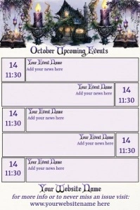 October Upcoming Events by Paula โปสเตอร์ template