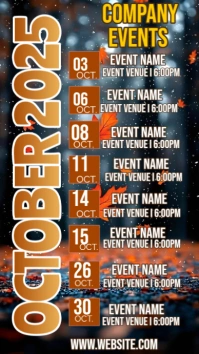 October upcoming events Instagram 快拍 template