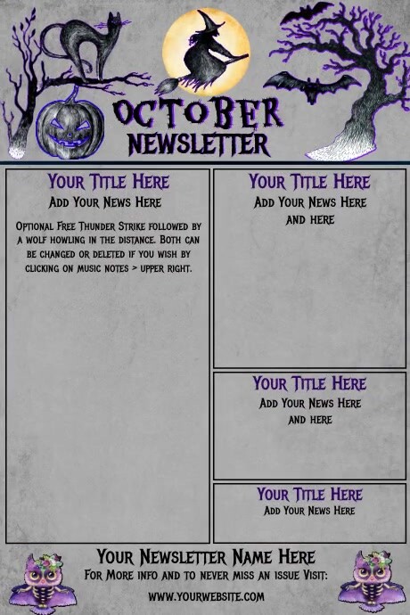 October Newsletter by Paula Template | PosterMyWall
