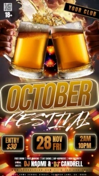 Octoberfest \ Oktoberfest Beer Party Event Design Template Instagram Story