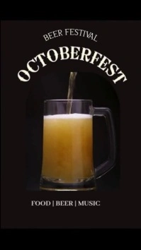 Octoberfest Beer Festival Video Template Display digitale (9:16)