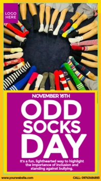 Odd Socks Day Awareness История на Instagram template