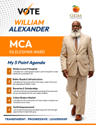 ODM Party campaign manifesto Flyer (US Letter) template