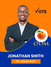 ODM Party campaign poster Flyer (US Letter) template