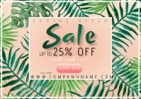 of flyer template spring sale A4