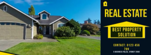 Negro Real Estate Promotion Facebook Cover Photo Template