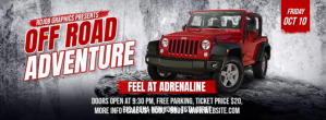 Grå Off-Road Adventure Фотография обложки профиля Facebook Template