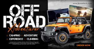 Off Road Car Banner Imagen Compartida en Facebook template