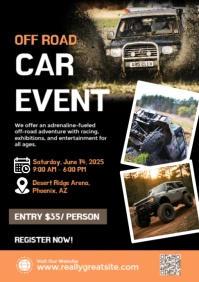 Off Road Car Event Poster Template – Adventure Racing & 4x4 Rally Design A2