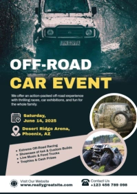 Off Road Car Event Poster Template – Adventure Racing & 4x4 Rally Design A2