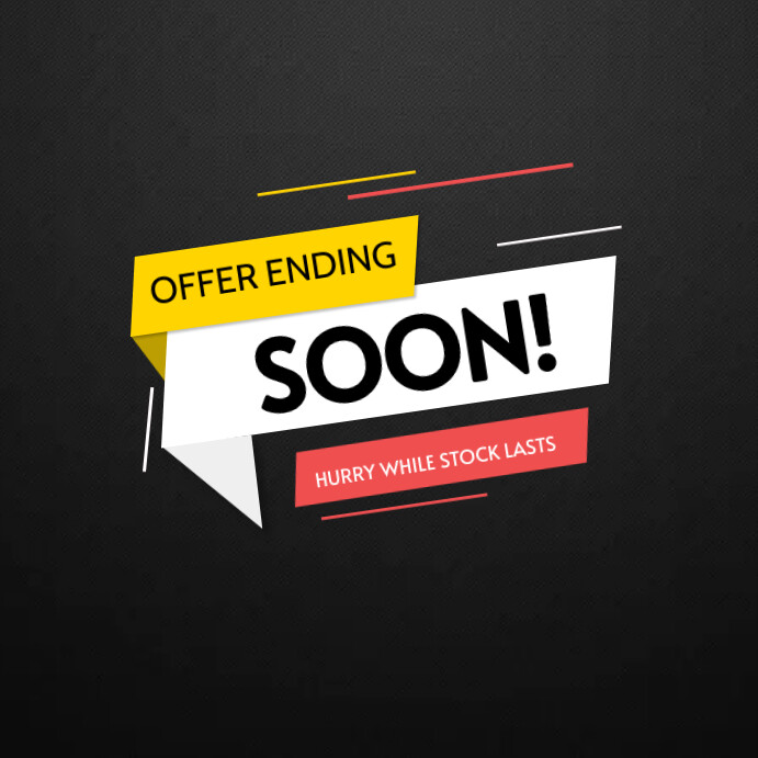 Program End Soon Promotional Offer Instagram Ad Template | PosterMyWall