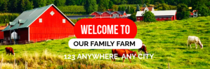 Offer to Visit Family Farm Email Header Nagłówek wiadomości e-mail template