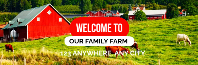 Red Header Farm Copy of Offer to Visit Family Farm Email Header | PosterMyWall