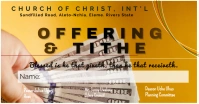 Offering and tithe envelope Facebook Ad template
