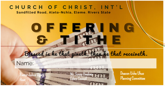 Offering and tithe envelope Template | PosterMyWall