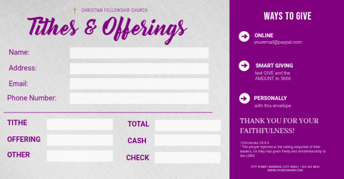 Plantilla de Tithing And Offering | PosterMyWall