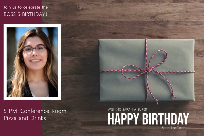Office Birthday Invite Video Template Postermywall