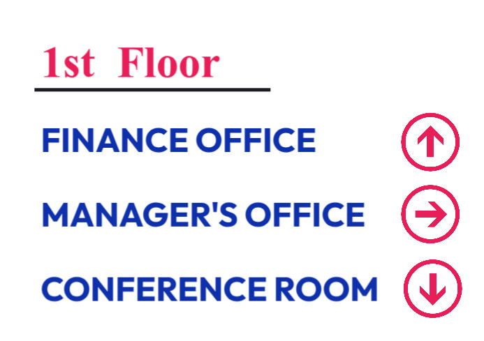 office building floor directions sign Template | PosterMyWall