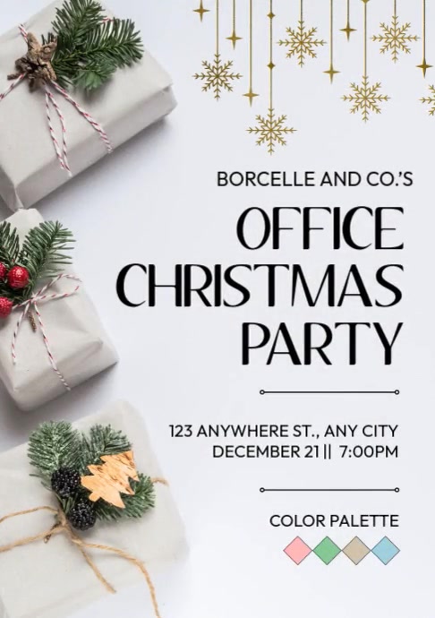 Office Christmas Party Template | PosterMyWall