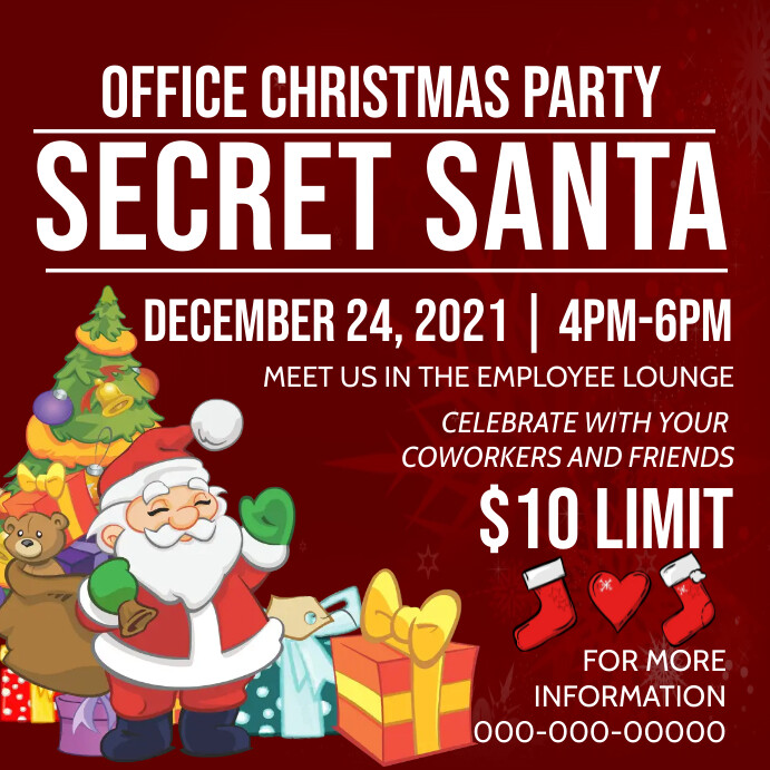 Secret Santa Invite Template Secret Santa Invite Template