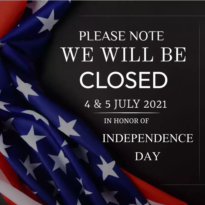 office closed july 4th Publicación de Instagram template