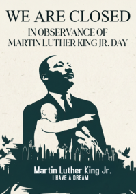 Office Closed Notice A4 template