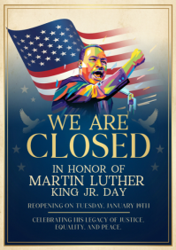 Office Closed Notice A4 template