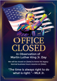 Office Closed Notice A4 template