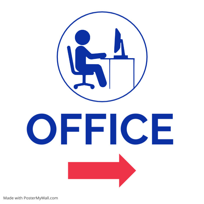 office directions arrow sign Template | PosterMyWall