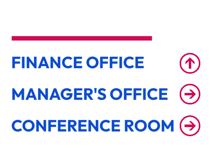 Copy of office directions arrows signs | PosterMyWall