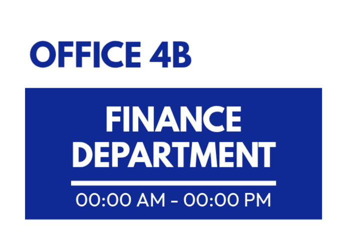 White Office Signage A4 Template | PosterMyWall