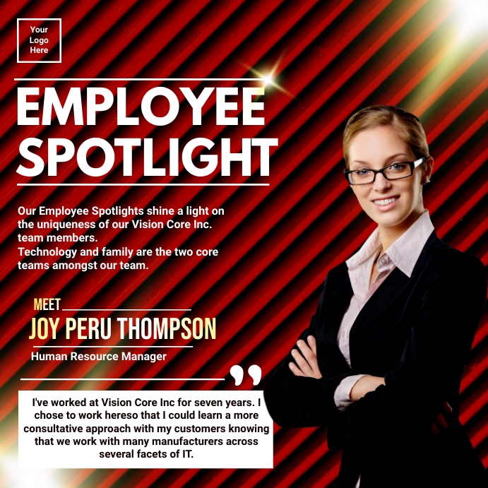 Modèle Office Employee Spotlight Template PosterMyWall