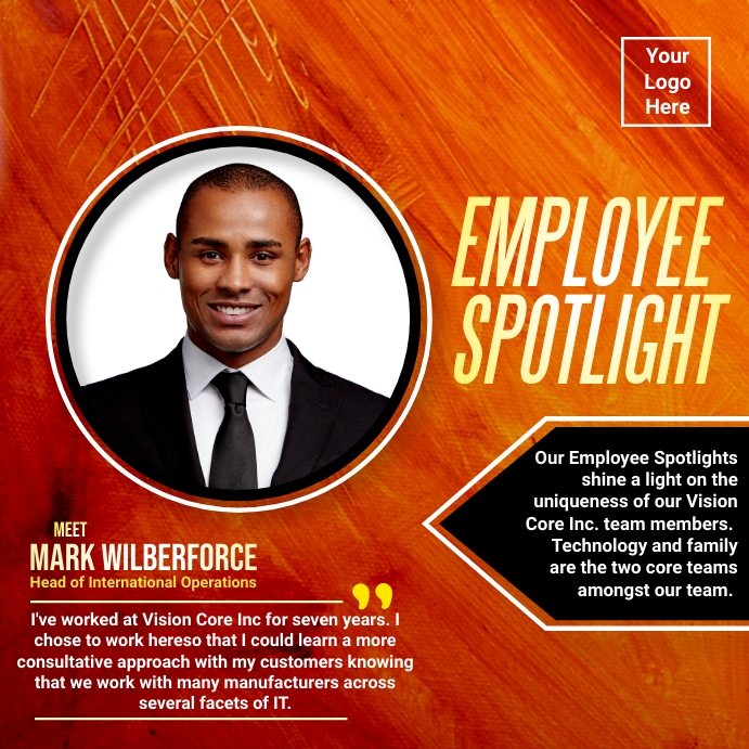 Office Employee Spotlight Template Message Instagram