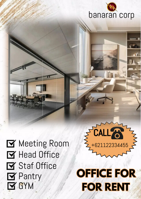 Office For Rent Poster Copy of Office For Rent | PosterMyWall