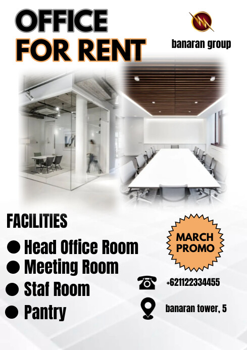 Copy of Office For Rent | PosterMyWall