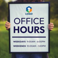 office hours flyer Instagram Post template