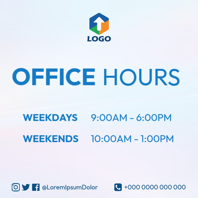 Copy of office hours flyers | PosterMyWall