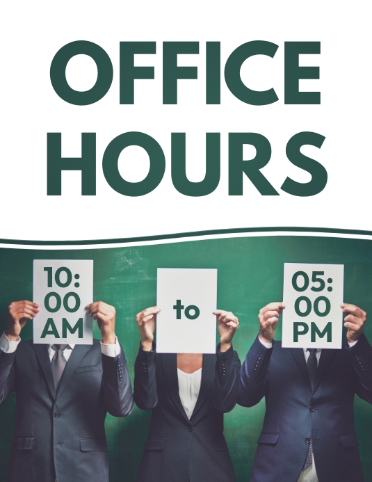 office hours poster Template | PosterMyWall