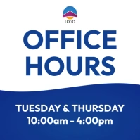 Office hours template Instagram Post