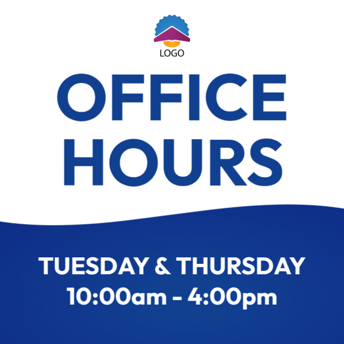 Office Hours Template PosterMyWall Office hours template postermywall